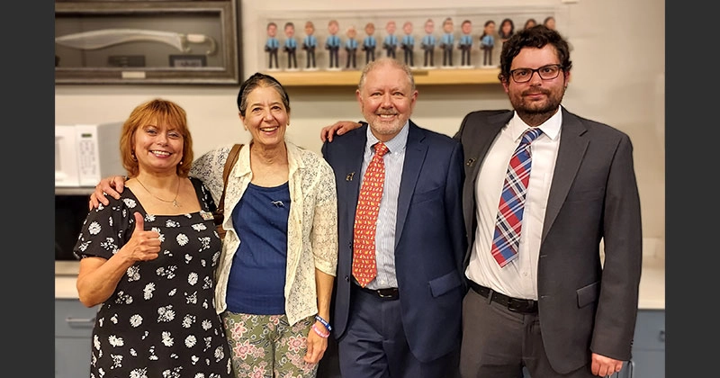 GREY2K President Christine Dorchak, Adoption Advocate Judy Greenfield, Roland Halpern of CO Voters for Animals, and GREY2K Advocacy Dir. Patrick Baga after bill signing